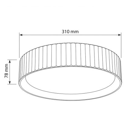 Brilagi - LED-Deckenleuchte LUCIA LED/24W/230V Ø 31 cm grau