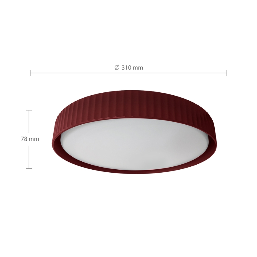 Brilagi - LED-Deckenleuchte LUCIA LED/24W/230V Ø 31 cm rot