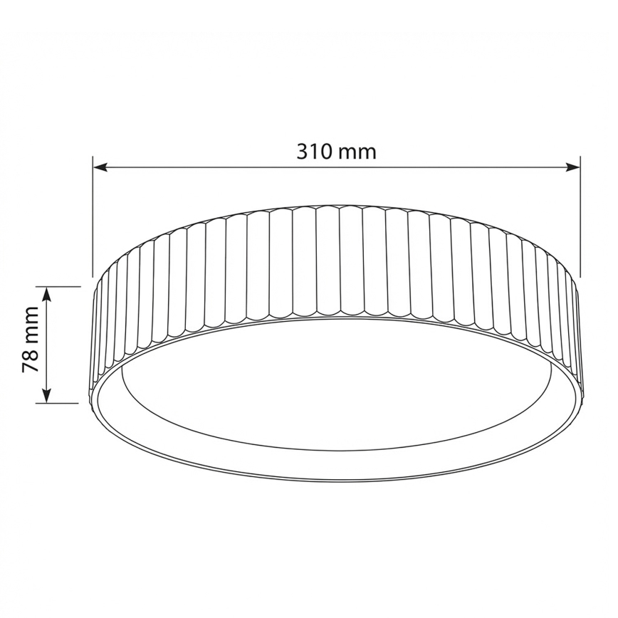 Brilagi - LED-Deckenleuchte LUCIA LED/24W/230V Ø 31 cm schwarz