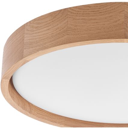Brilagi - LED dimmbare Deckenleuchte MANAROLA SMART LED/24W/230V 2700-6500K Eiche Ø 41 cm Wi-Fi + Fernbedienung Tuya