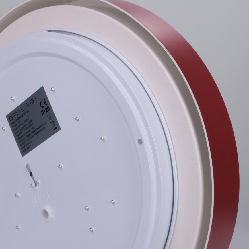 Brilagi - LED-Deckenleuchte MATTEO LED/24W/230V Ø 31 cm rot