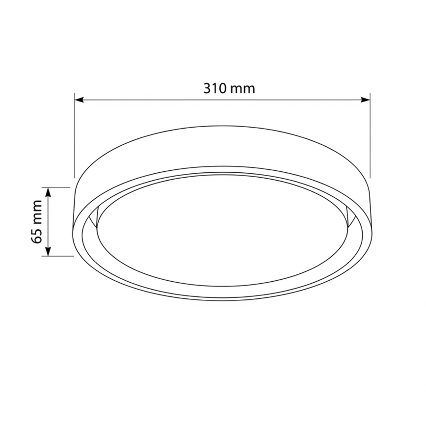 Brilagi - LED-Deckenleuchte MATTEO LED/24W/230V Ø 31 cm rot