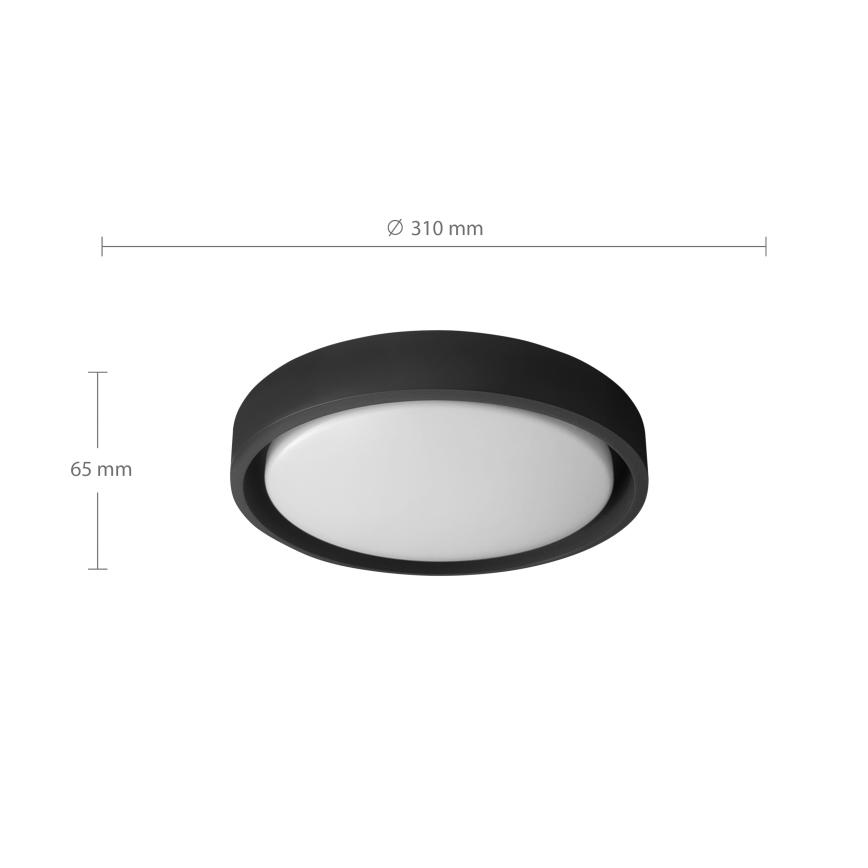 Brilagi - LED-Deckenleuchte MATTEO LED/24W/230V Ø 31 cm schwarz