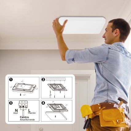 Brilagi - LED-Deckenleuchte MILKY WAY LED/24W/230V 3000K 37x37 cm