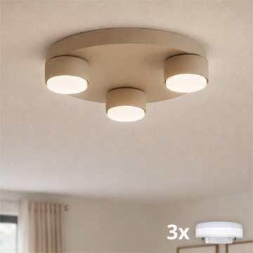 Brilagi - LED-Deckenleuchte MONO 3xGX53/12W/230V Ø 30 cm beige