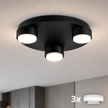 Brilagi - LED-Deckenleuchte MONO 3xGX53/12W/230V Ø 30 cm schwarz
