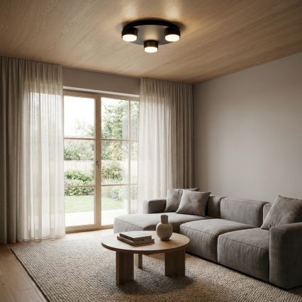 Brilagi - LED-Deckenleuchte MONO 3xGX53/12W/230V Ø 30 cm schwarz