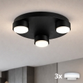 Brilagi - LED-Deckenleuchte MONO 3xGX53/30W/230V Ø 30 cm schwarz