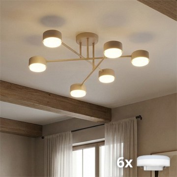 Brilagi - LED-Deckenleuchte MONO 6xGX53/13W/230V beige