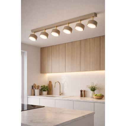 Brilagi - LED-Deckenleuchte MONO 6xGX53/30W/230V beige/gold