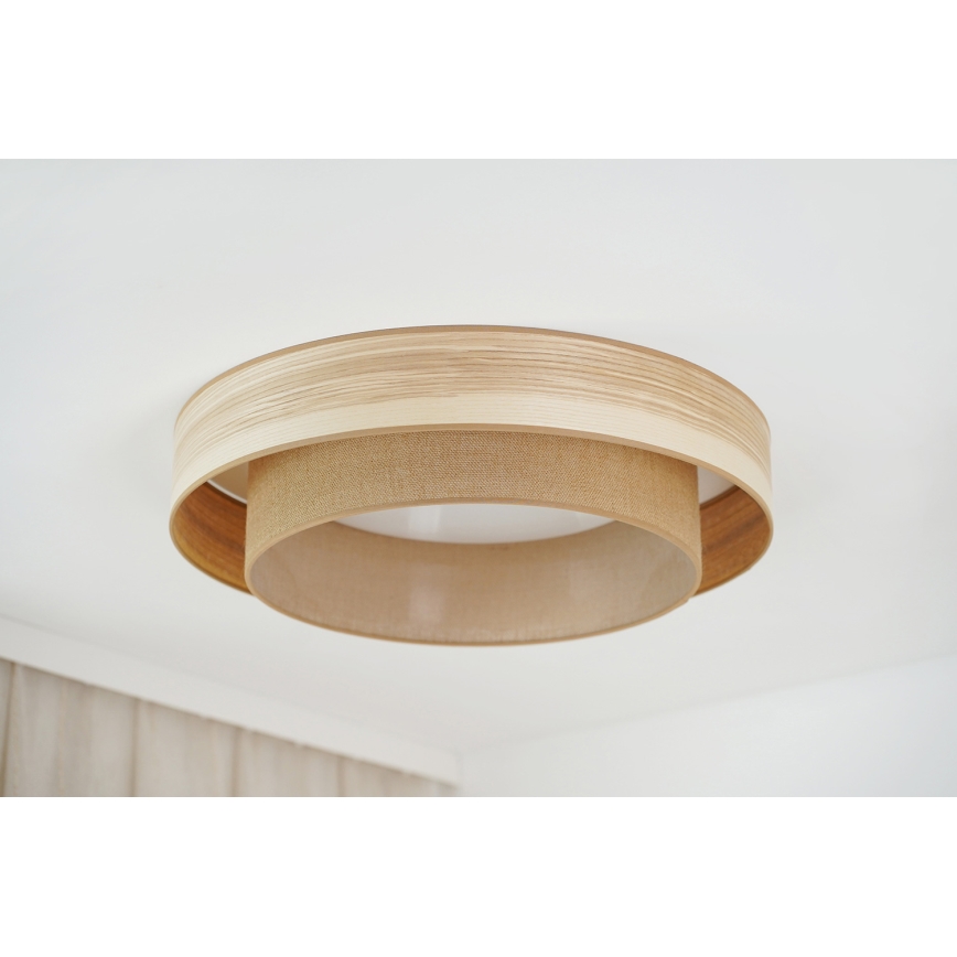 Brilagi - LED-Deckenleuchte MONTANA BOHO LED/26W/230V d 60 cm braun