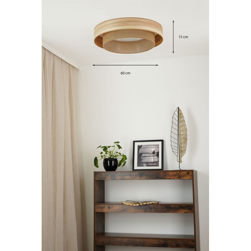 Brilagi - LED-Deckenleuchte MONTANA BOHO LED/26W/230V d 60 cm braun