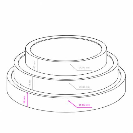 BRILAGI - LED-Deckenleuchte NATURA, 24 W, 230 V, 4000 K, Ø 38,3 cm