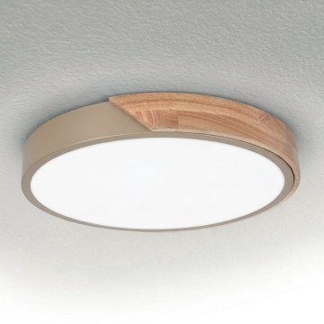 BRILAGI - LED-Deckenleuchte PILANA LED/24W/230V Eiche/beige Ø 30 cm