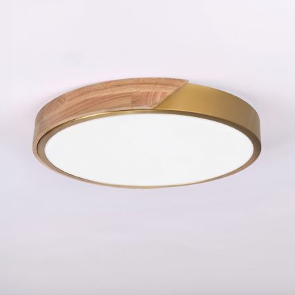 BRILAGI - LED Deckenleuchte PILANA LED/24W/230V Eiche/Gold Ø 30 cm