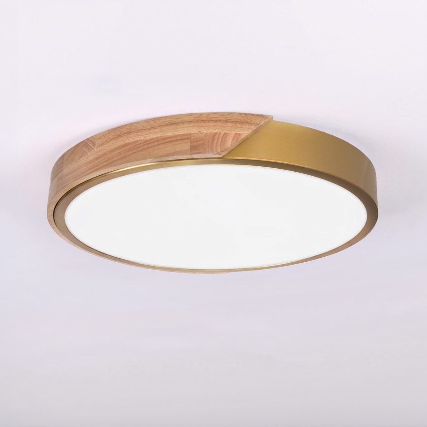 BRILAGI - LED Deckenleuchte PILANA LED/24W/230V Eiche/Gold Ø 30 cm