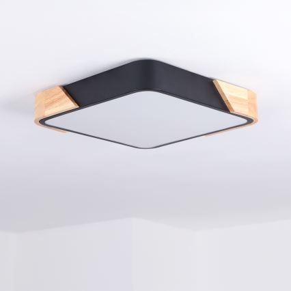 Brilagi - LED-Deckenleuchte PILANA LED/24W/230V Eiche/schwarz 32x32 cm