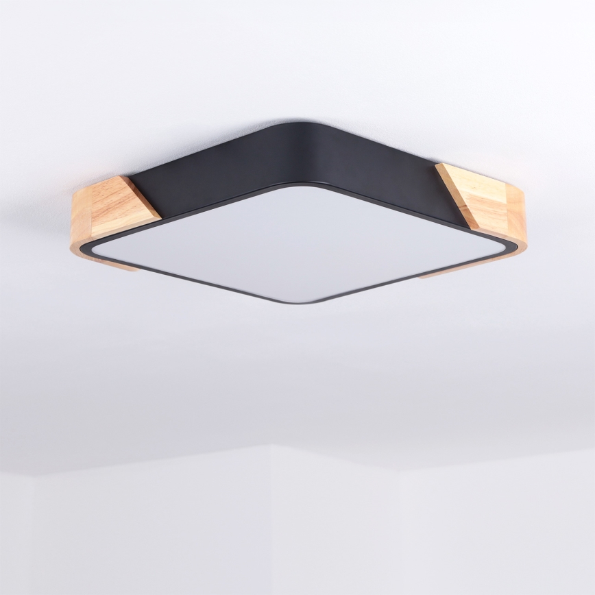 Brilagi - LED-Deckenleuchte PILANA LED/24W/230V Eiche/schwarz 32x32 cm