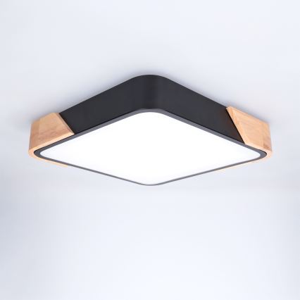 Brilagi - LED-Deckenleuchte PILANA LED/24W/230V Eiche/schwarz 32x32 cm