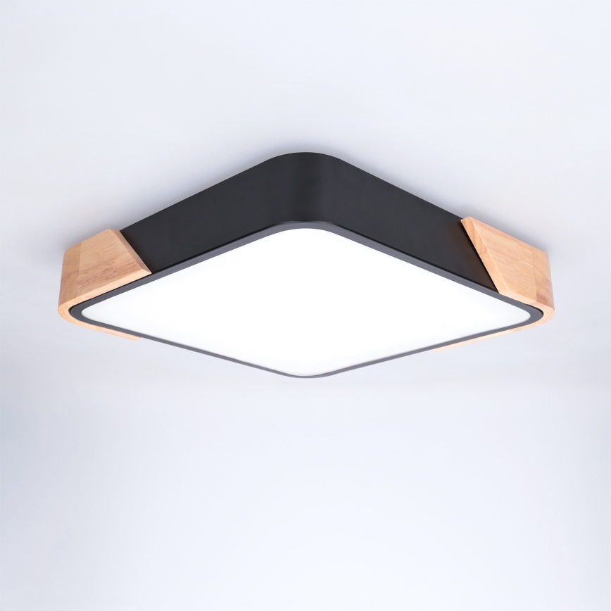 Brilagi - LED-Deckenleuchte PILANA LED/24W/230V Eiche/schwarz 32x32 cm