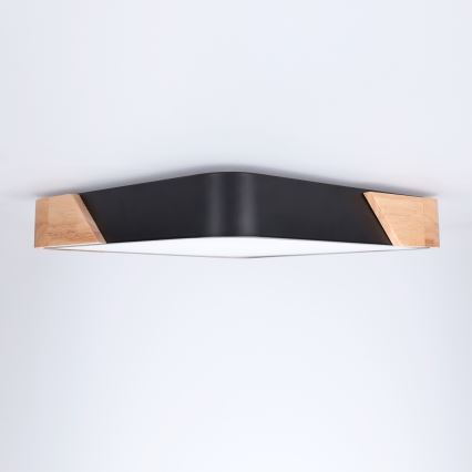 Brilagi - LED-Deckenleuchte PILANA LED/24W/230V Eiche/schwarz 32x32 cm