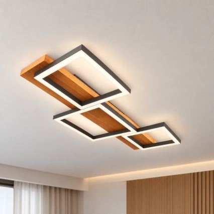 BRILAGI - LED-Deckenleuchte PLANK LED/30W/230V 4000K 34,5x65 cm Holz