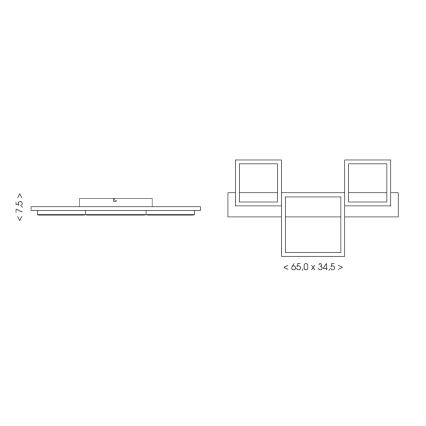 Brilagi - LED-Deckenleuchte PLANK LED/30W/230V 4000K 34,5x65 cm Holz