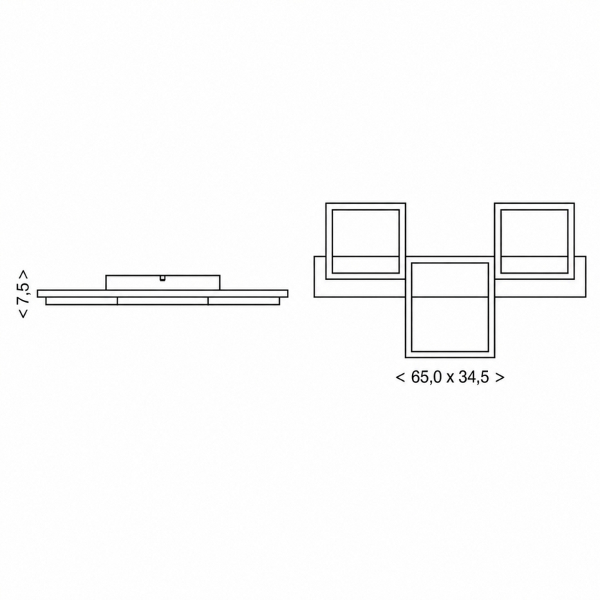 BRILAGI - LED-Deckenleuchte PLANK LED/30W/230V 4000K 34,5x65 cm Holz