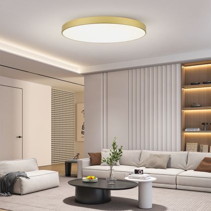 Brilagi - LED-Deckenleuchte POOL LED/180W/230V 3000/4500/6000K Ø 120 cm goldfarben