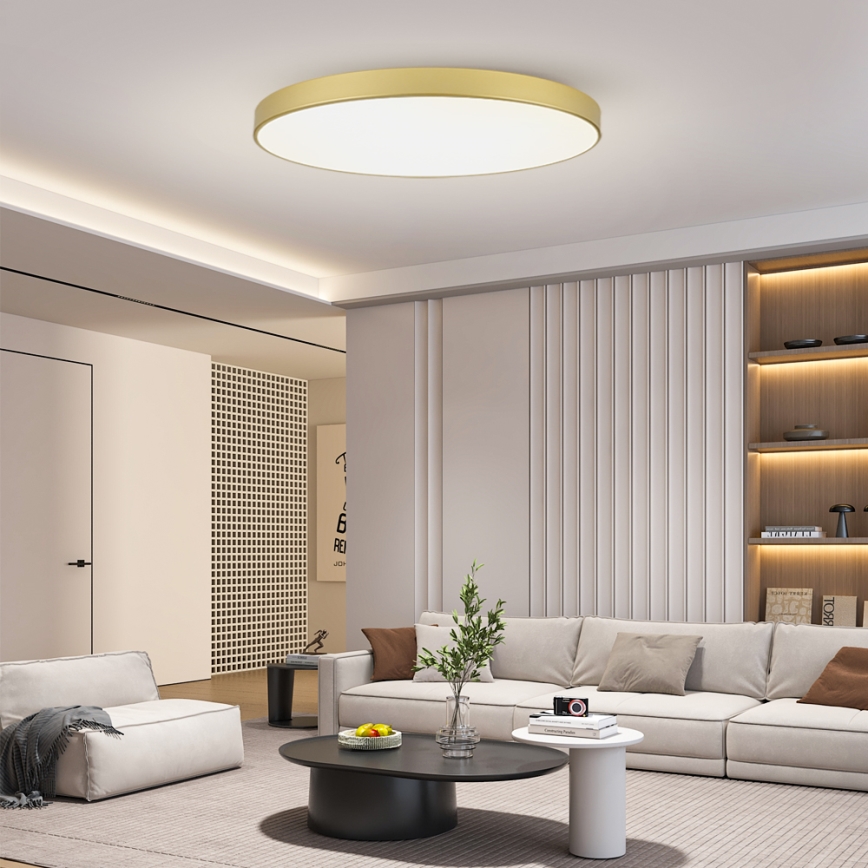 Brilagi - LED-Deckenleuchte POOL LED/180W/230V 3000/4500/6000K Ø 120 cm goldfarben