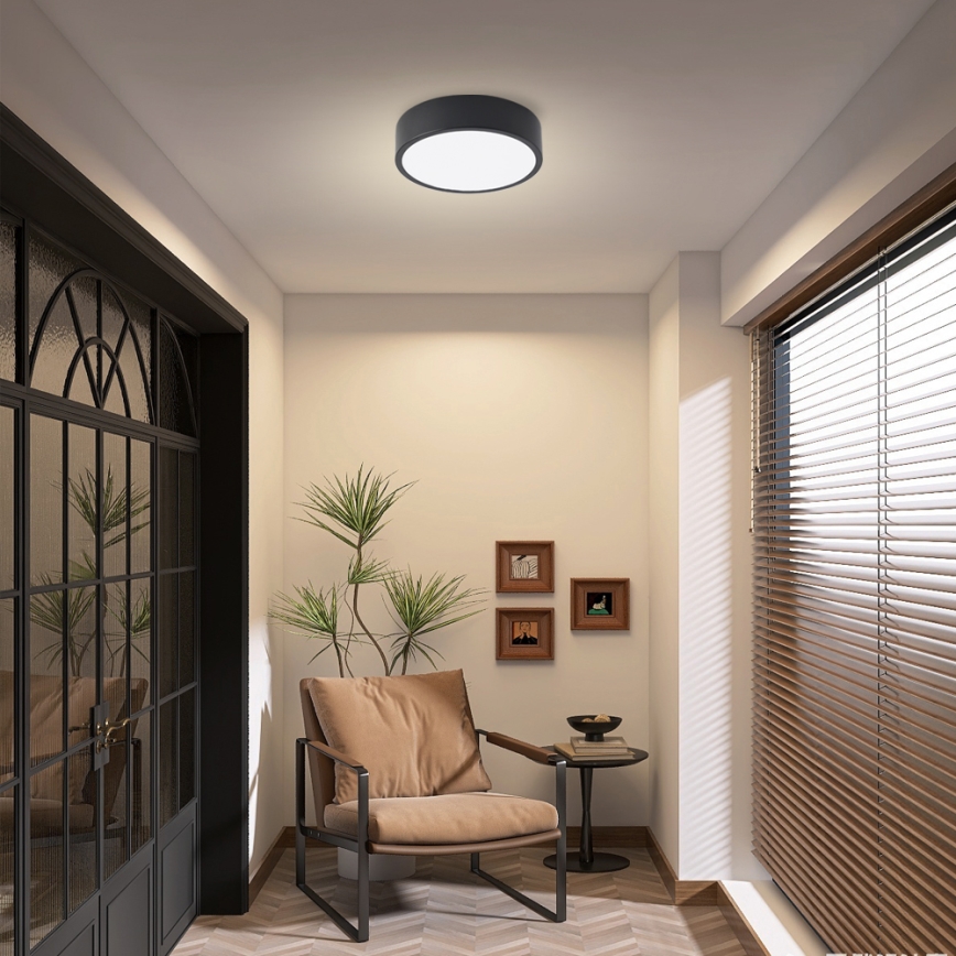 Brilagi - LED-Deckenleuchte POOL LED/18W/230V 3000/4000/6000K Ø 20 cm schwarz