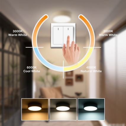 Brilagi - LED-Deckenleuchte POOL LED/18W/230V 3000/4500/6000K Ø 20 cm beige