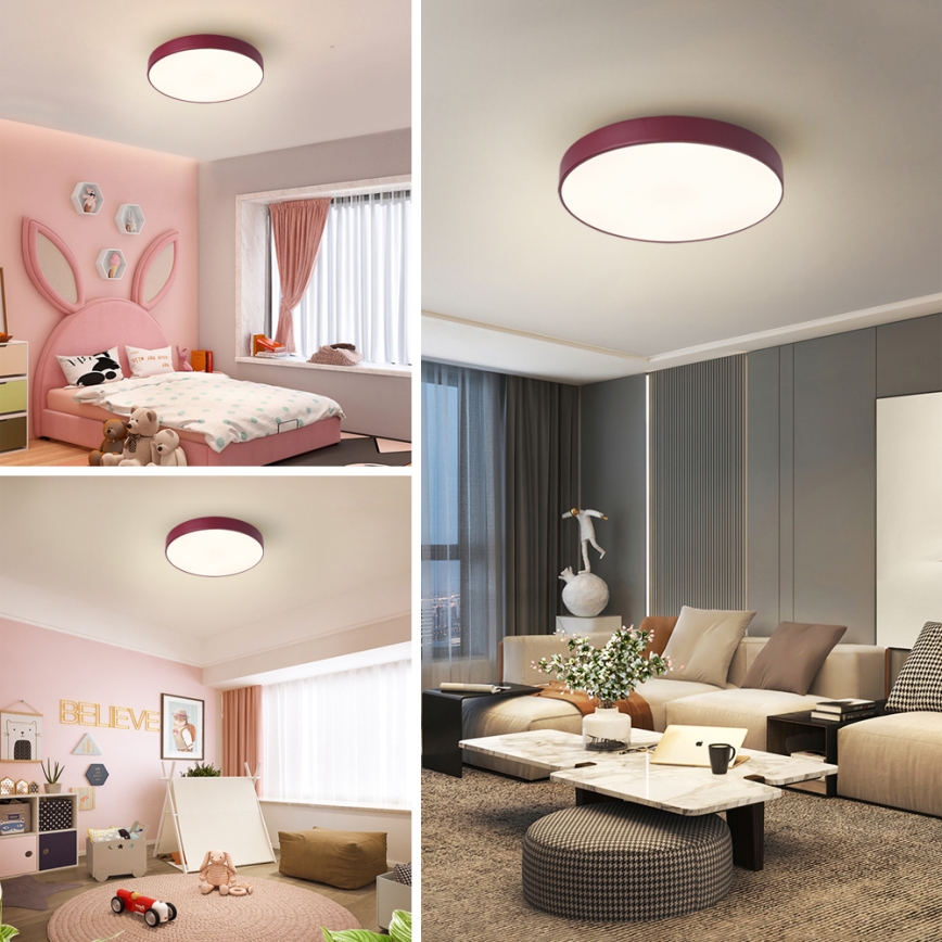 Brilagi - LED-Deckenleuchte POOL LED/36W/230V 3000/4000/6000K Ø 30 cm Burgunderrot