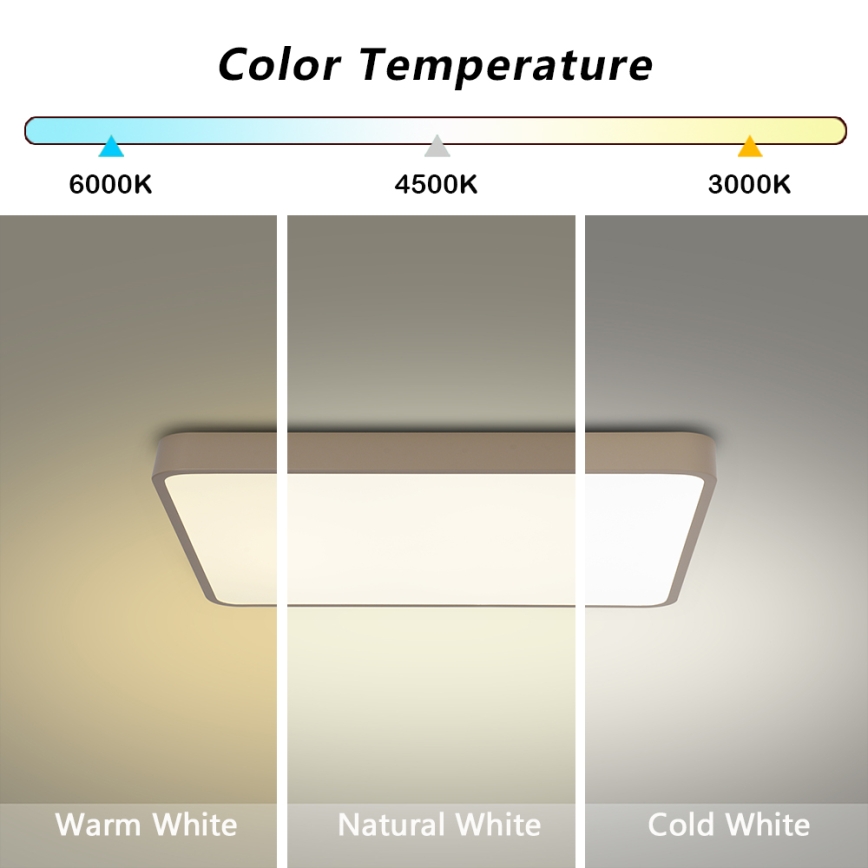 Brilagi - LED-Deckenleuchte POOL LED/36W/230V 3000/4000/6000K 40x40 cm beige