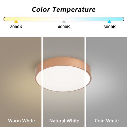 Brilagi - LED-Deckenleuchte POOL LED/36W/230V 3000/4000/6000K Durchmesser 30 cm bronzefarben