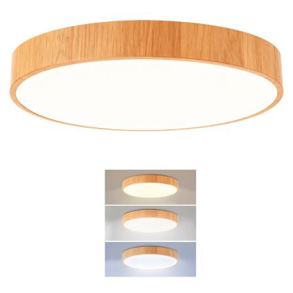 Brilagi - LED-Deckenleuchte POOL LED/36W/230V 3000/4000/6000K Ø 30 cm Holzdekor