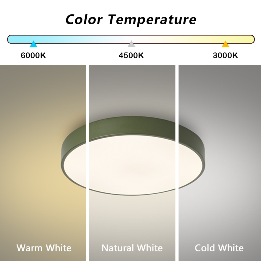 Brilagi - LED Deckenleuchte POOL LED/48W/230V 3000/4000/6000K Durchmesser 40 cm grün