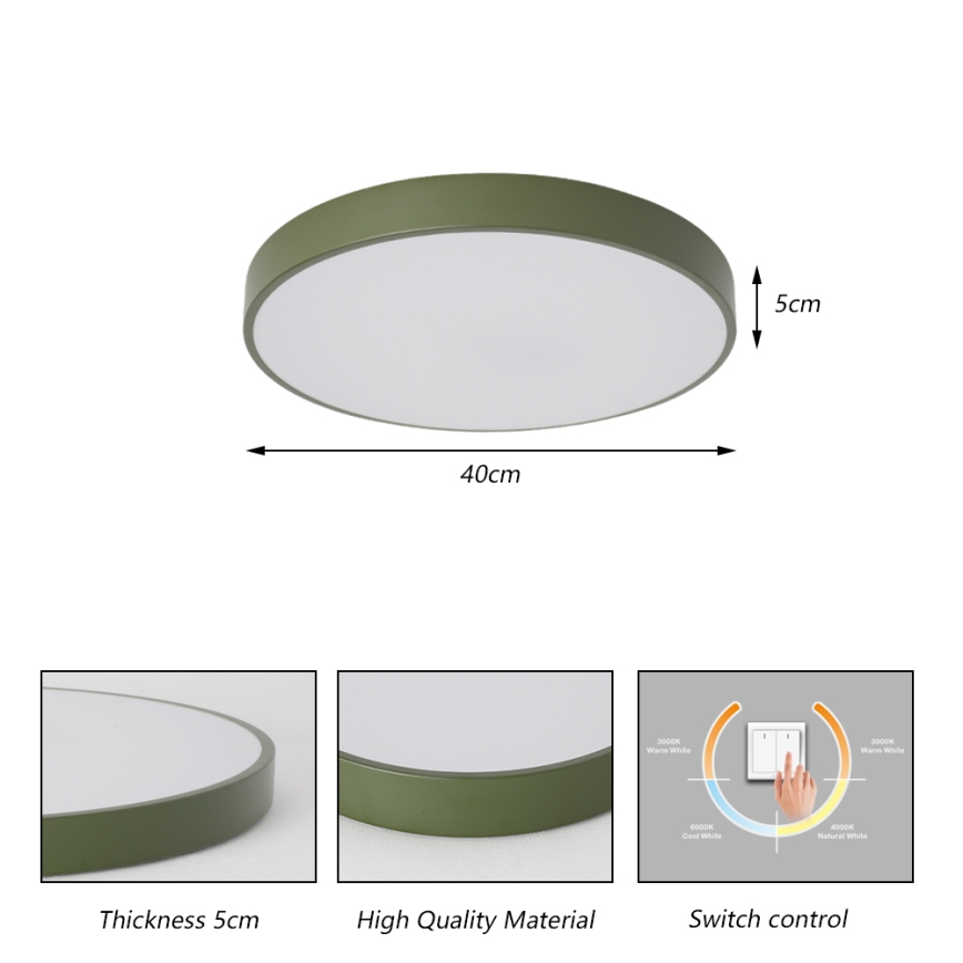 Brilagi - LED Deckenleuchte POOL LED/48W/230V 3000/4000/6000K Durchmesser 40 cm grün