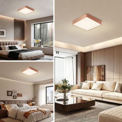 Brilagi - LED-Deckenleuchte POOL LED/48W/230V 3000/4000/6000K 50x50 cm bronzefarben