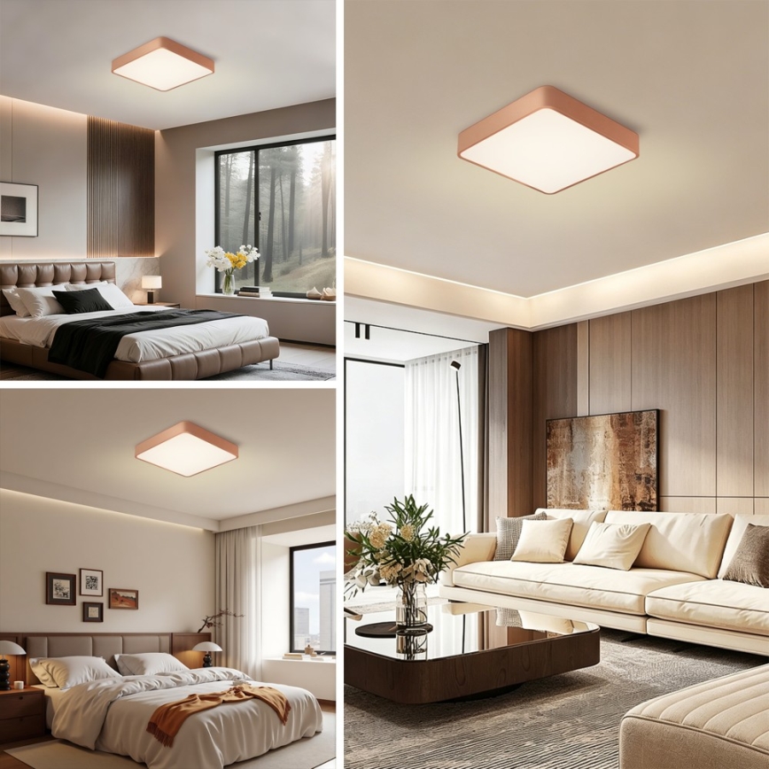 Brilagi - LED-Deckenleuchte POOL LED/48W/230V 3000/4000/6000K 50x50 cm bronzefarben
