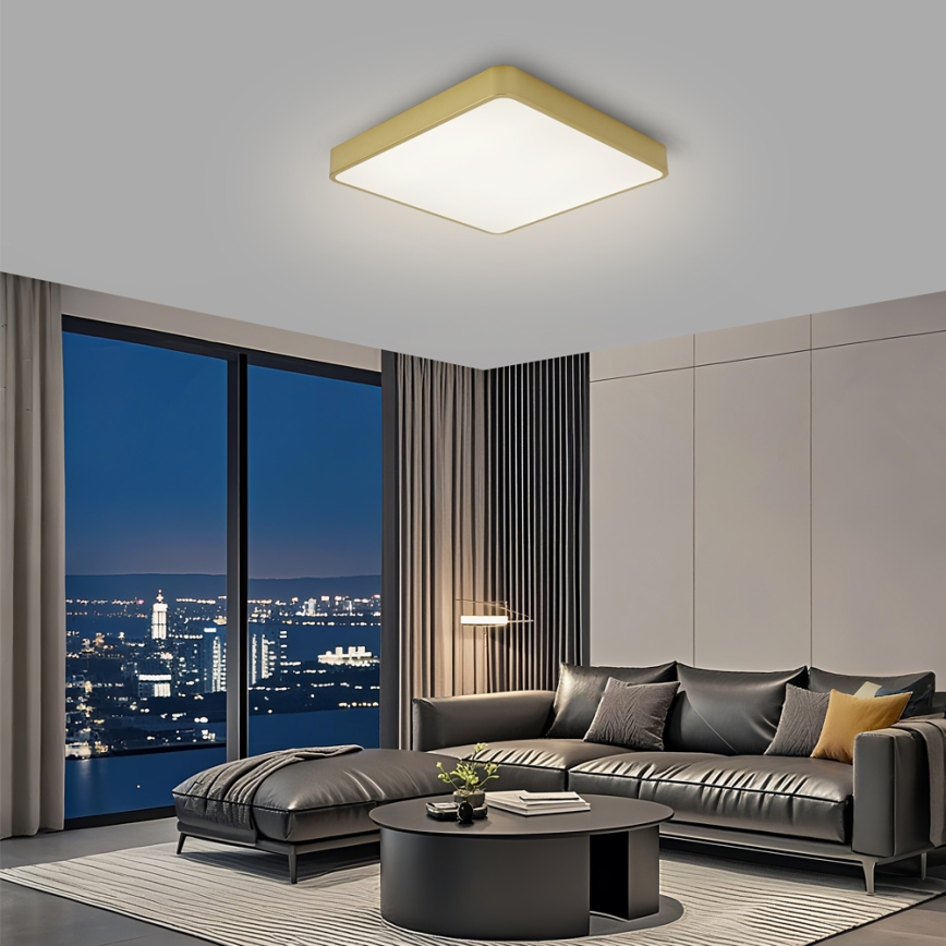 Brilagi - LED-Deckenleuchte POOL LED/48W/230V 3000/4000/6000K 50x50 cm goldfarben
