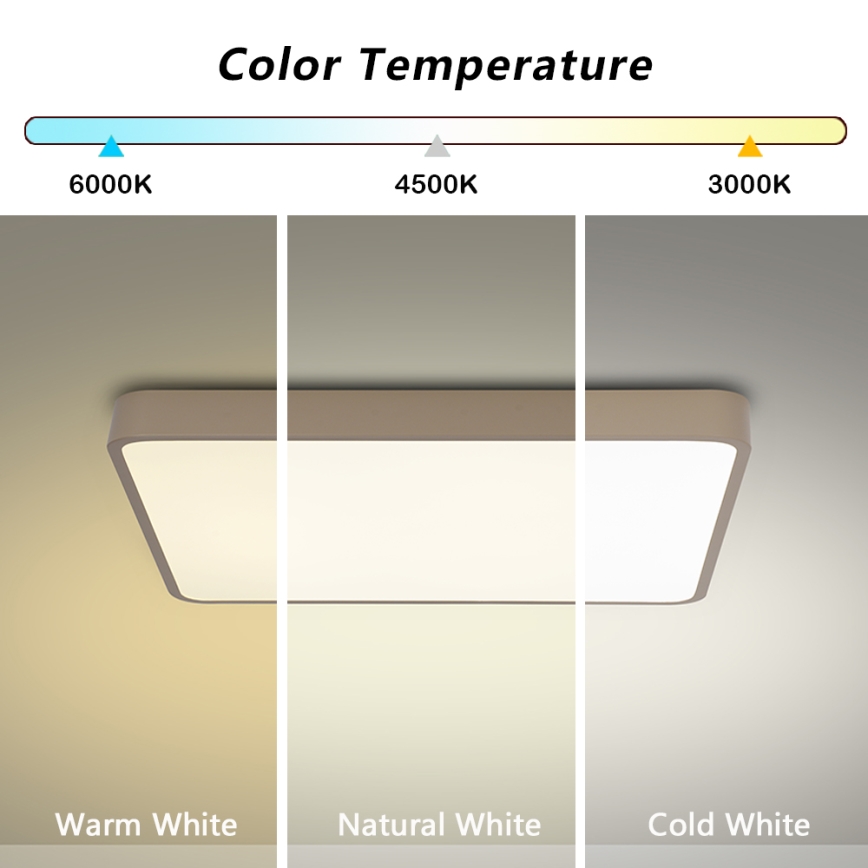 Brilagi - LED-Deckenleuchte POOL LED/48W/230V 3000/4500/6000K 50x50 cm beige