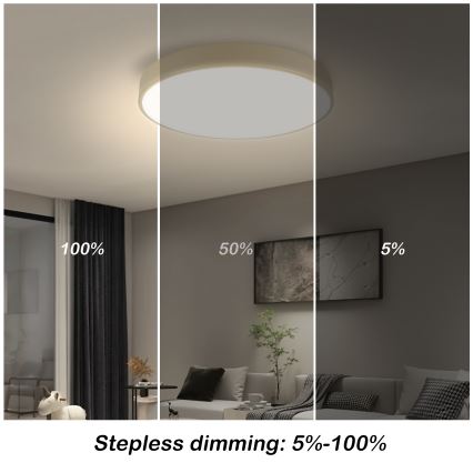 Brilagi - Dimmbare Deckenleuchte POOL LED/48W/230V 3000-6000K Ø 40 cm beige + Fernbedienung