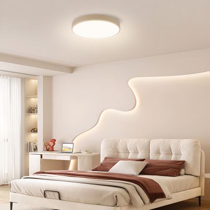 Brilagi - Dimmbare Deckenleuchte POOL LED/48W/230V 3000-6000K Ø 40 cm beige + Fernbedienung