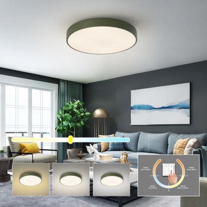 Brilagi - LED-Deckenleuchte POOL LED/60W/230V 3000/4000/6000K pr. 50 cm grün