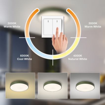 Brilagi - LED-Deckenleuchte POOL LED/60W/230V 3000/4000/6000K pr. 50 cm grün