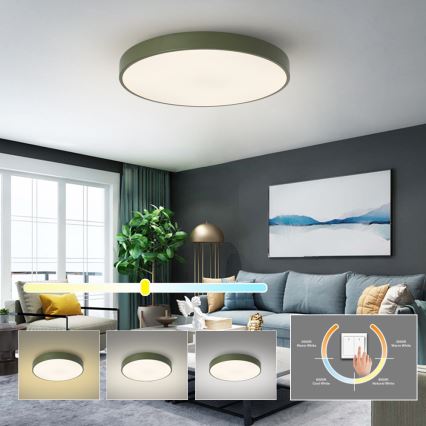 Brilagi - LED-Deckenleuchte POOL LED/60W/230V 3000/4000/6000K Ø 60 cm, grün