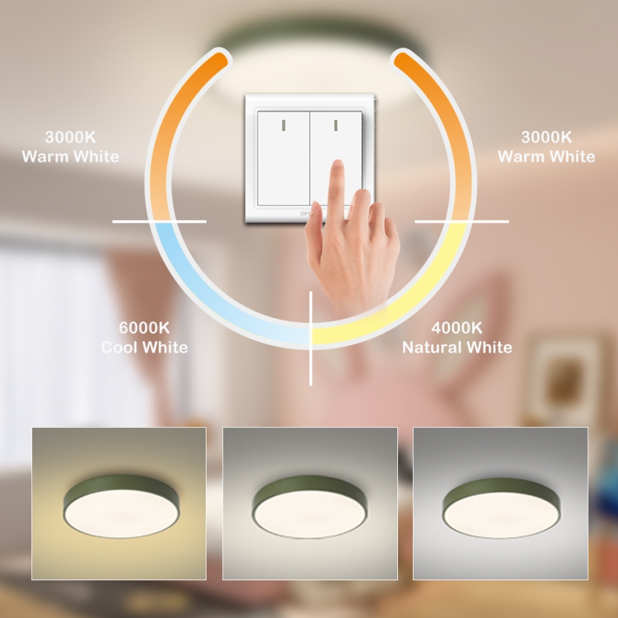 Brilagi - LED-Deckenleuchte POOL LED/60W/230V 3000/4000/6000K Ø 60 cm, grün