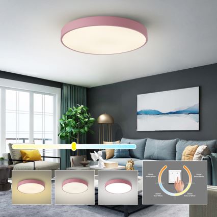 Brilagi - LED-Deckenleuchte POOL LED/60W/230V 3000/4000/6000K Ø 60 cm rosa