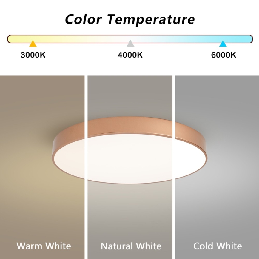 Brilagi - LED-Deckenleuchte POOL LED/60W/230V 3000/4000/6000K Ø 60 cm Bronze